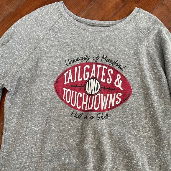 Three Square Gray University of Maryland "Tailgates and Touchdowns" Pullover 2XL - Picture 2 of 5